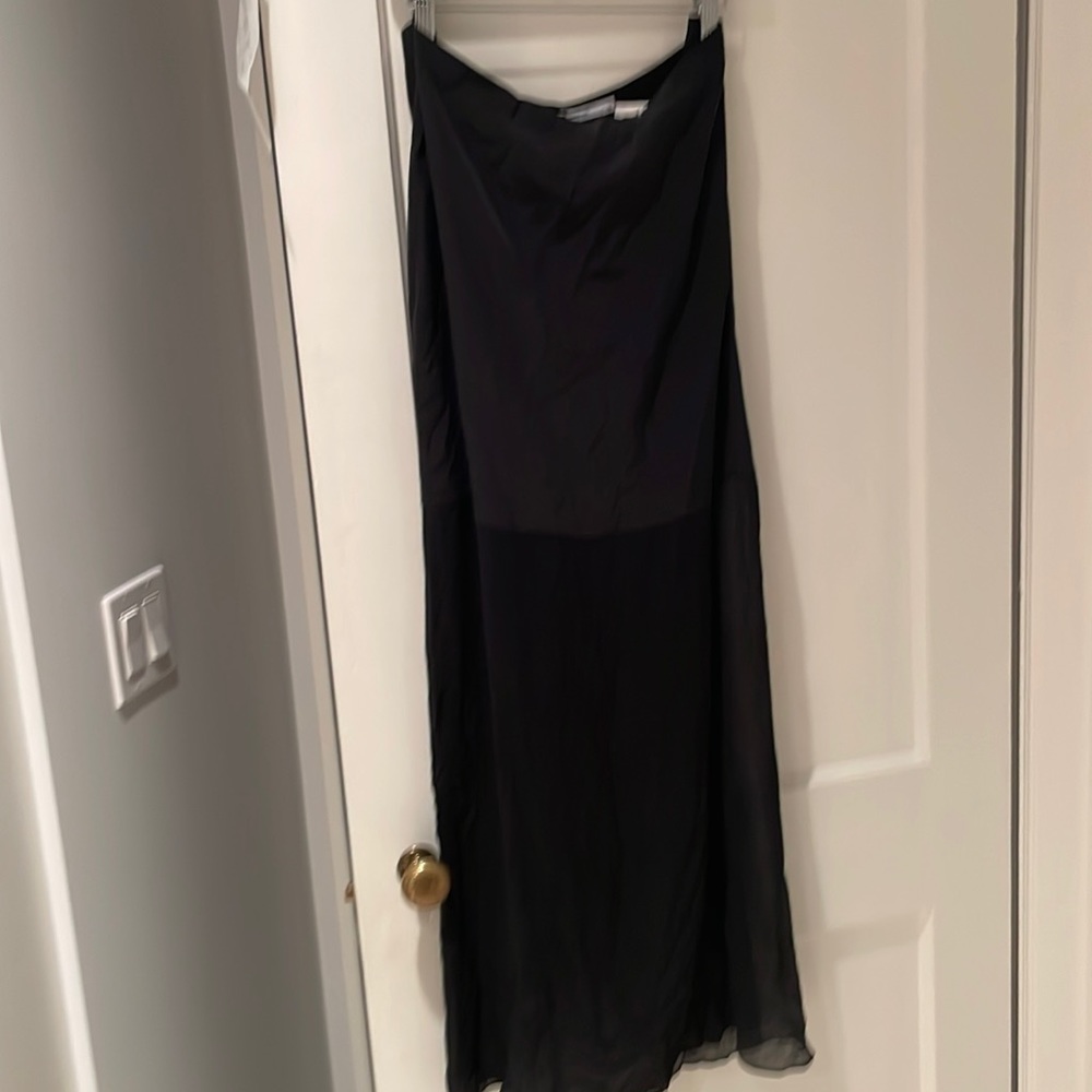 Long silk maxi skirt by Alexander wang size xs sheer after the thigh flows